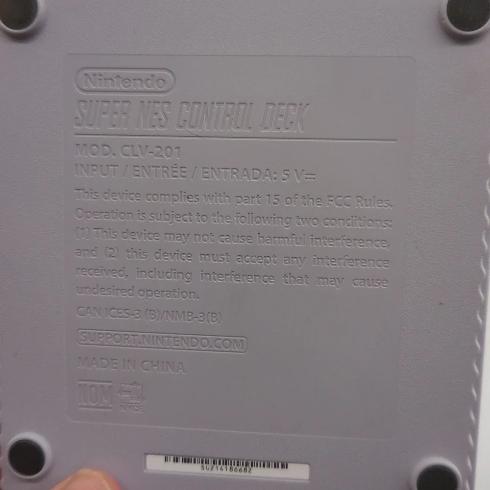 Nintendo Super NES Classic Edition SNES Mini Console CLV-201 2 Controllers Gray